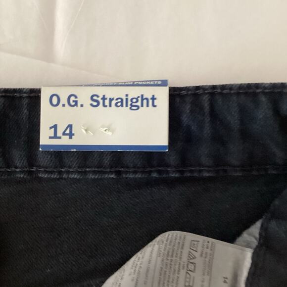 Old Navy Jeans High Rise O.G. Straight Secret Smooth Pockets Black Denim 14 NWT - Picture 5 of 10